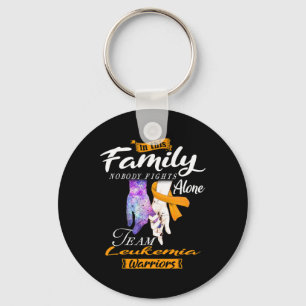 This Family Nobody Fights Alone Team Leukaemia War Keychain