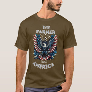 This Farmer Loves America Patriotic Eagle T-Shirt