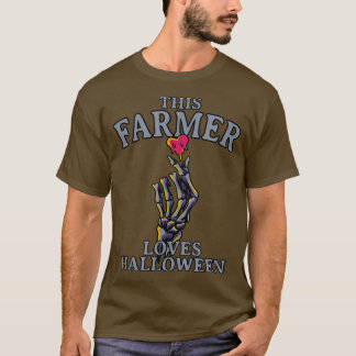 This Farmer Loves Halloween Farming Scary Farm Spo T-Shirt