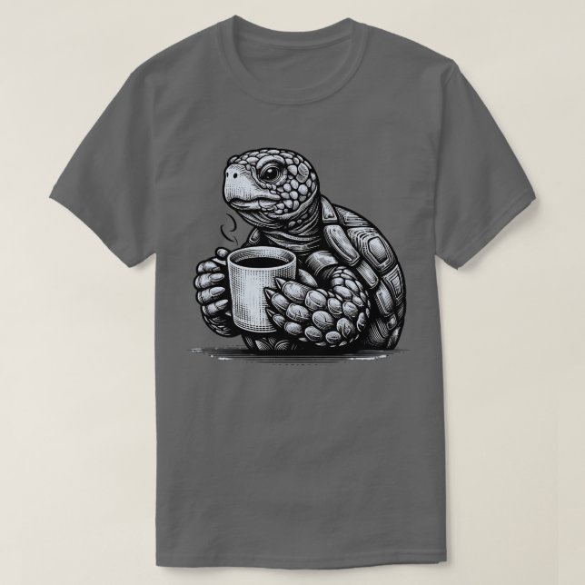 this funny and cute design features a green tortoi T-Shirt (Design Front)