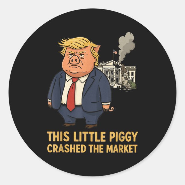 This Ggy Crashed The Market Funny Quote  Classic Round Sticker (Front)