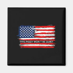 This Ggy Won't Be Quiet Funny Flag  Magnet