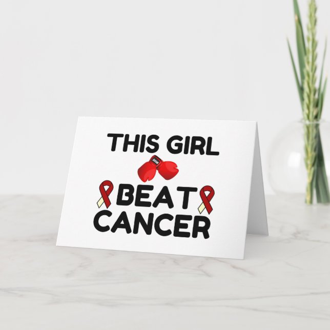 THIS GIRL BEAT CANCER HOLIDAY CARD (Front)