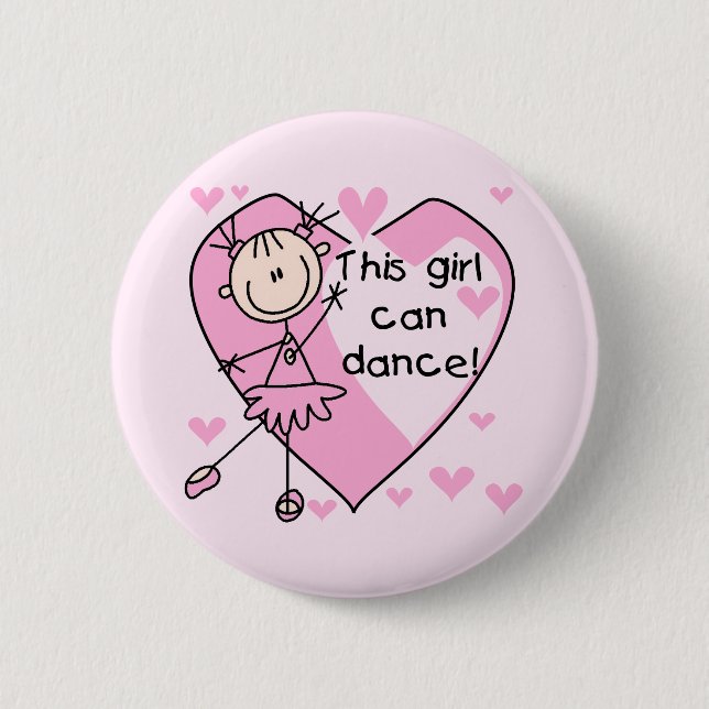 This Girl Can Dance T-shirts and Gifts 2 Inch Round Button (Front)