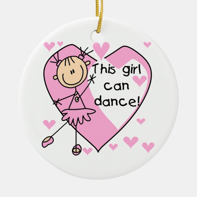 This Girl Can Dance T-shirts and Gifts Ceramic Ornament (Front)