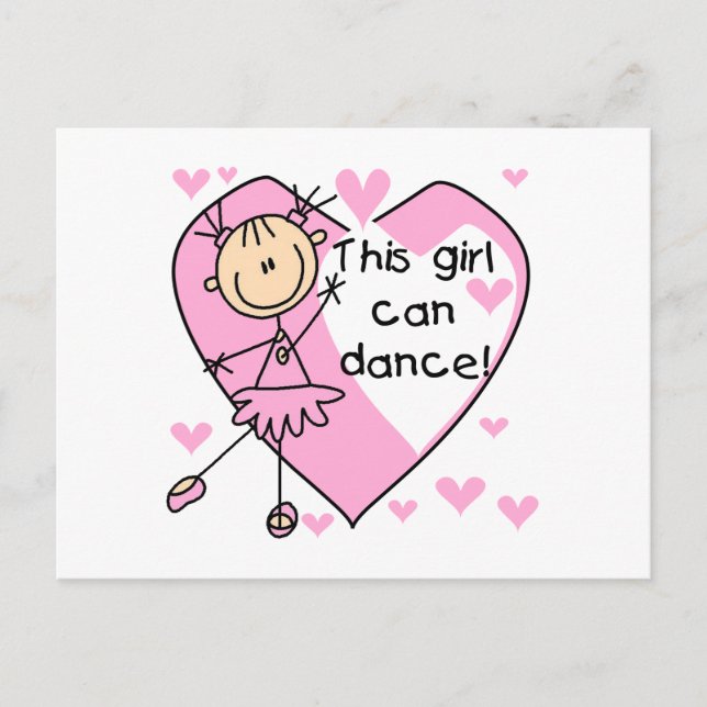 This Girl Can Dance T-shirts and Gifts Postcard (Front)