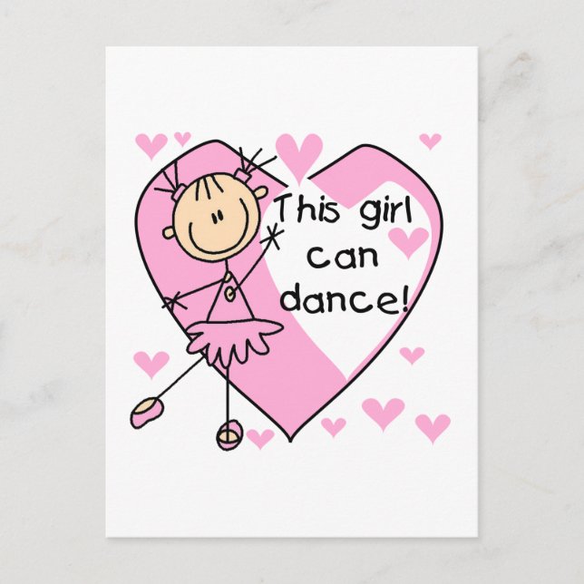 This Girl Can Dance T-shirts and Gifts Postcard (Front)