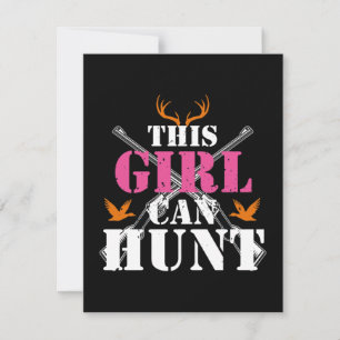 This Girl Can Hunt Deer Hunting Lover Essential Thank You Card