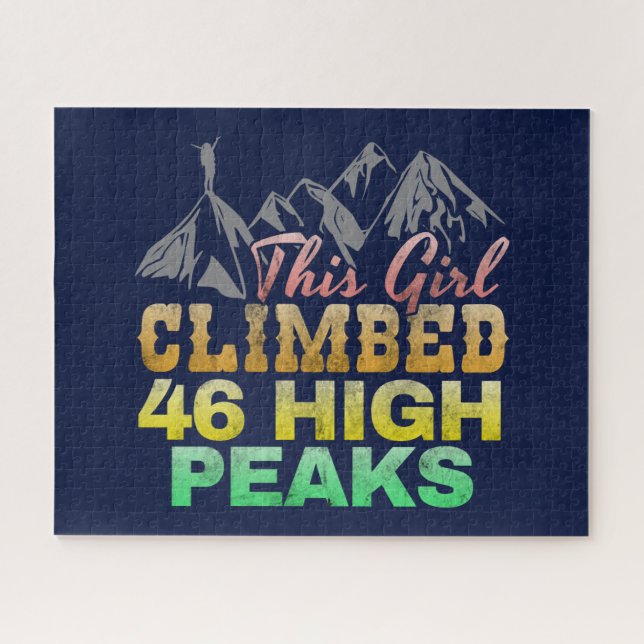 This Girl Climbed 46 High Peaks Jigsaw Puzzle (Horizontal)