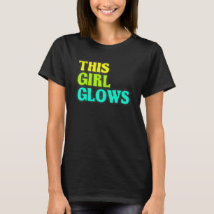 This Girl Glows 80's Retro Neon Party T-Shirt