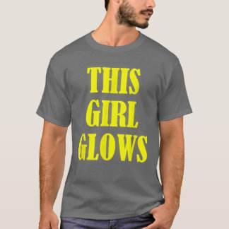 This Girl Glows  80's Retro Neon Party T-Shirt Cop