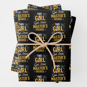 This Girl Got Her Masters Degree Graduation 2026 Wrapping Paper Sheet