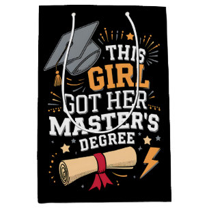 This Girl Got Her Master's Degree Graduation Medium Gift Bag