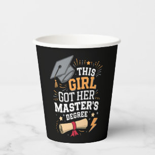 This Girl Got Her Master's Degree Graduation Paper Cups