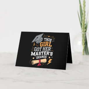 This Girl Got Her Master's Degree Graduation Thank You Card