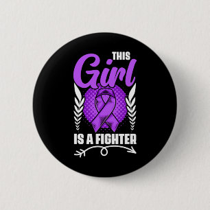 This Girl Is A Fighter Epilepsy Survivor Epilepsy 2 Inch Round Button