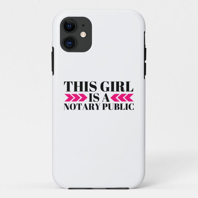 This Girl Is A Notary Public iPhone case (Back)