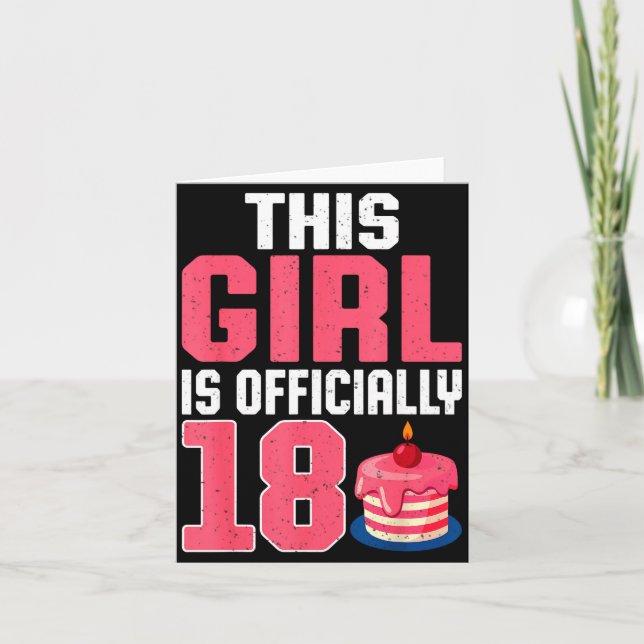 This Girl Is Ly 18 Years Old 18th Birthday Party  Card (Front)