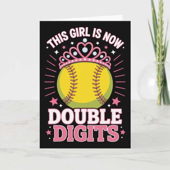 This Girl Is Now 10 Double Digits Softll Champion  Card (Front)