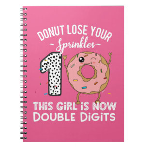 This Girl is Now Double Digits 10th Birthday Dough Notebook