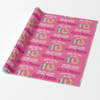 This Girl is Now Double Digits 10th Birthday Dough Wrapping Paper