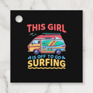 This Girl Is Off To Go Surfing Favour Tags