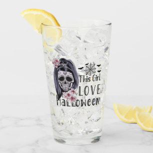 This Girl Love Halloween Glass