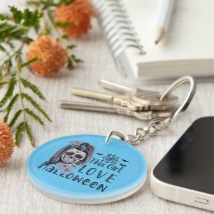 This Girl Love Halloween Keychain
