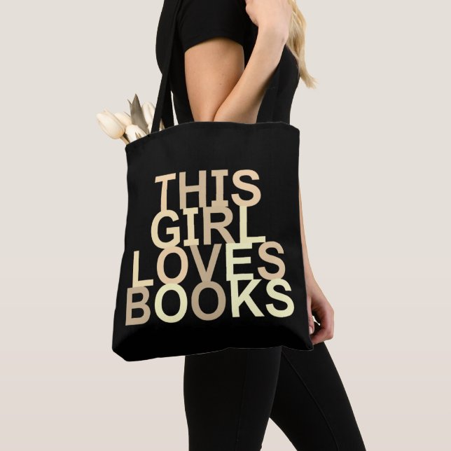 THIS GIRL LOVES BOOKS TOTE BAG (Close Up)