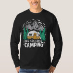 This Girl Loves Camping Teardrop Trailer Camper Ca T-Shirt<br><div class="desc">This Girl Loves Camping Teardrop Trailer Camper Caravan</div>