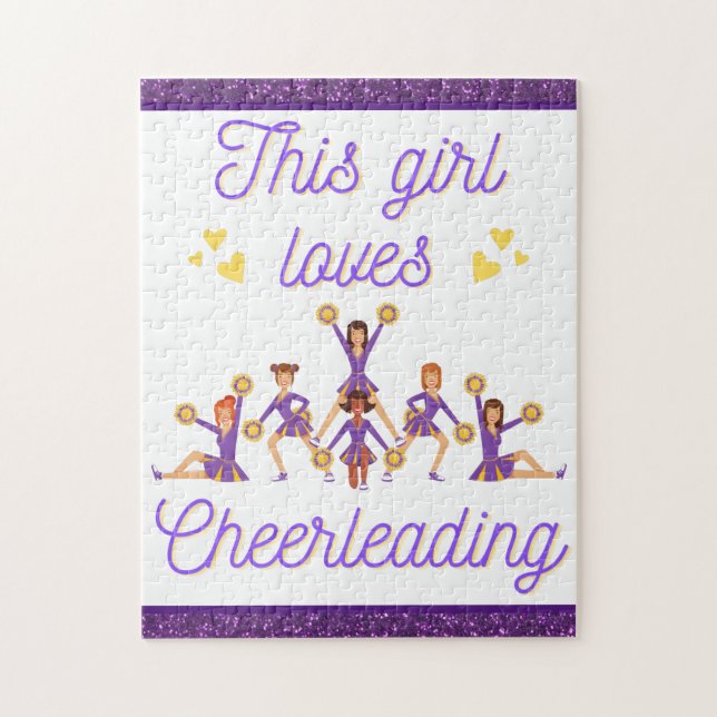 This Girl Loves Cheerleading Jigsaw Puzzle (Vertical)