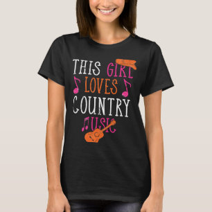 This Girl Loves Country Music Western Hat Musician T-Shirt