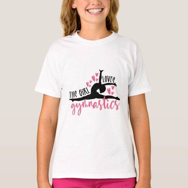 This Girl Loves Gymnastics // Fun Gymnastics Kids T-Shirt (Front)