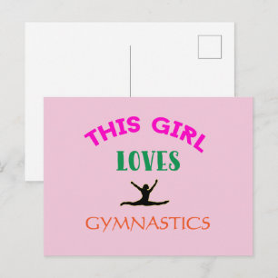 This Girl Loves Gymnastics Gymnast Quote Postcard