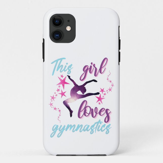 This Girl Loves Gymnastics Stars Leap Case-Mate iPhone Case (Back)