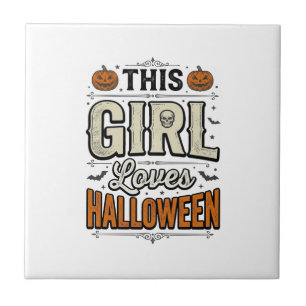 This Girl Loves Halloween Vintage Shirt Design_1 Tile