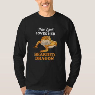 This Girl Loves Her Bearded Dragon Lizard Reptile  T-Shirt