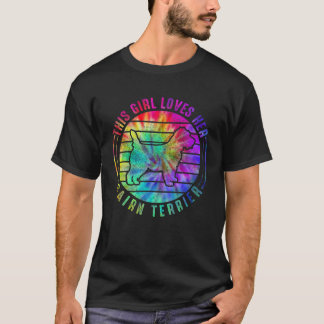 This Girl Loves Her Cairn Terrier Tie Dye Dog Love T-Shirt