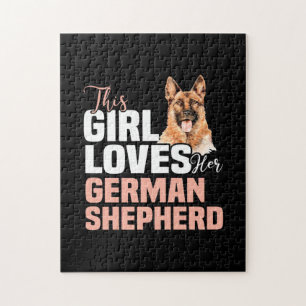 This Girl Loves Her German Shepherd Jigsaw Puzzle