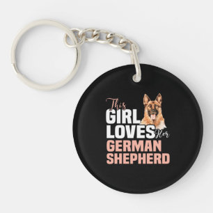 This Girl Loves Her German Shepherd Keychain