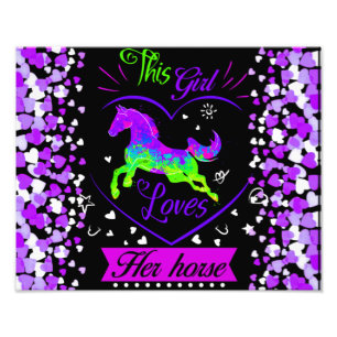 This Girl Loves Her Horse Photo Print