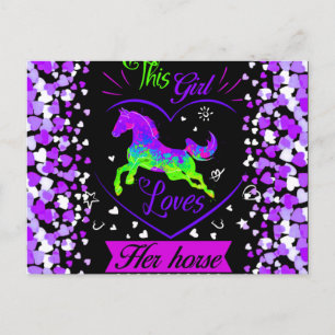 This Girl Loves Her Horse    Postcard