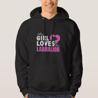 This Girl Loves Her Labrador Men's Basic Hooded Hoodie