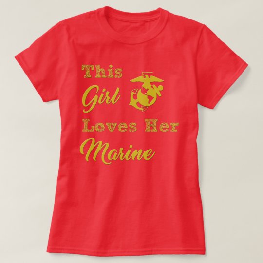 This Girl Loves her Marine, basic tee