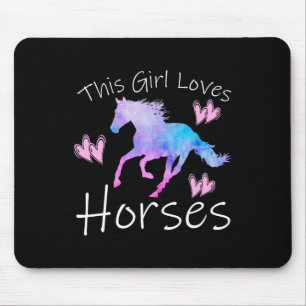 This Girl Loves Horses Equestrian Rider Gift Teen Mouse Pad