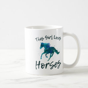 This Girl Loves Horses Equestrian Rider Horseback Coffee Mug