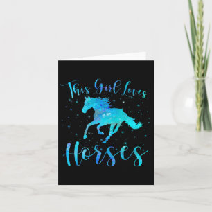 This Girl Loves Horses Equestrian Rider Teen Kid W Card