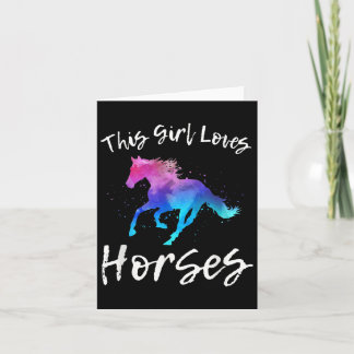 This Girl Loves Horses Funny Equestrian Rider Quot Card