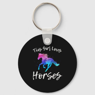 This Girl Loves Horses Funny Equestrian Rider Quot Keychain