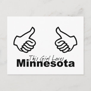 This Girl Loves Minnesota Postcard